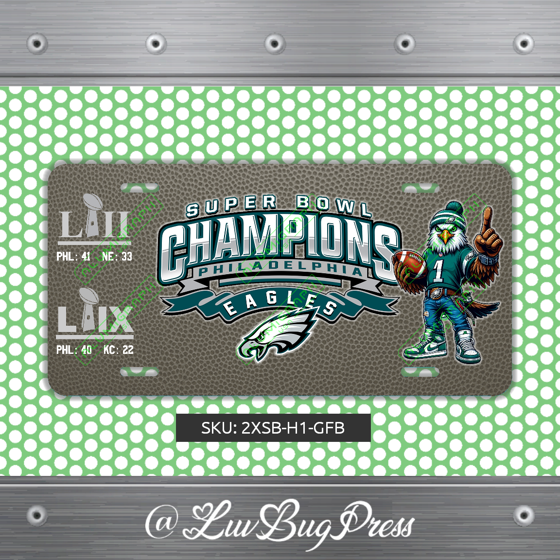 Eagles License Plate: 2 X Super Bowl Champions