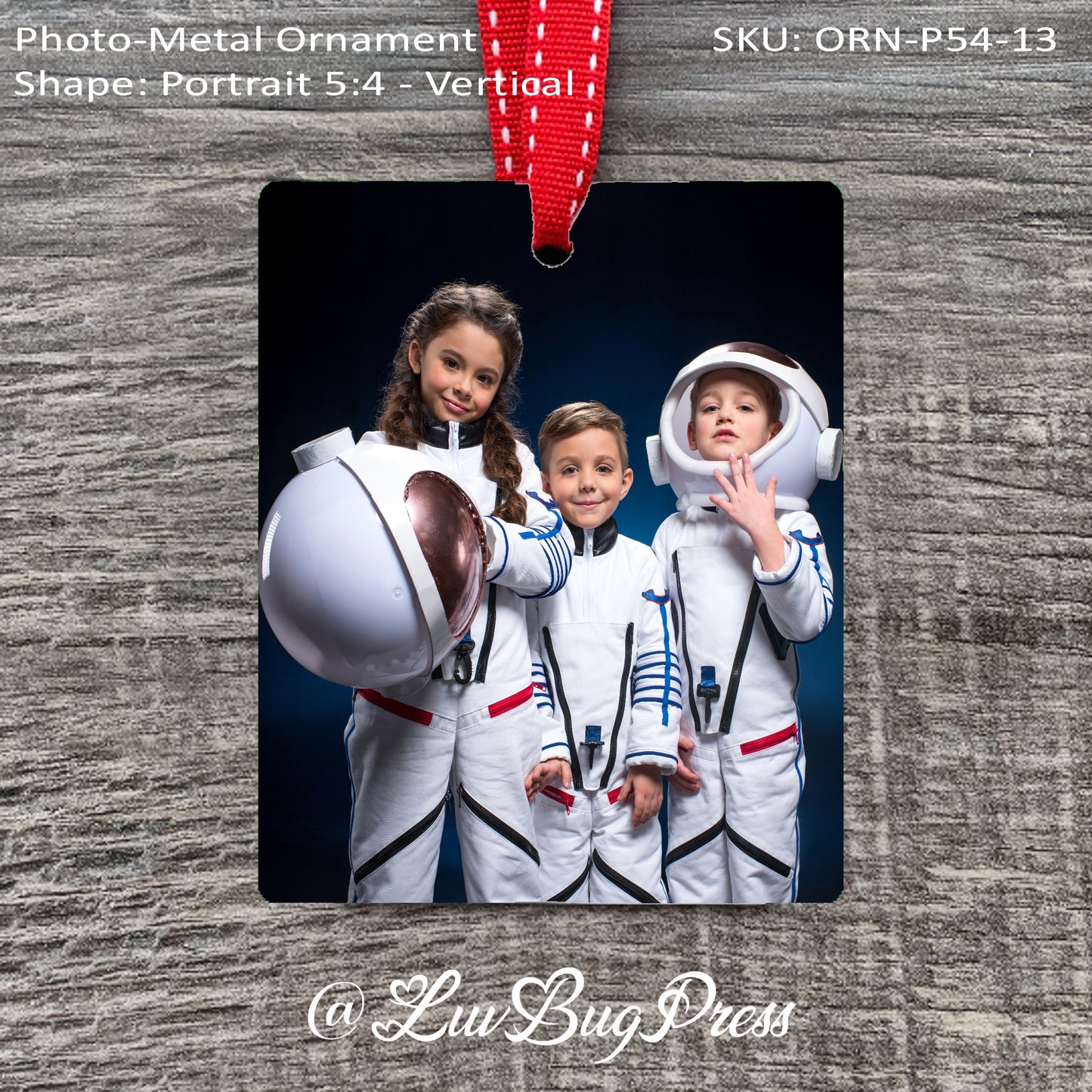 Rectangle 5:4 - Vertical Photo-Metal Ornament