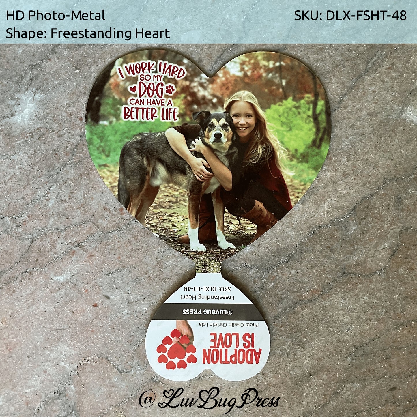 Freestanding Heart Shape Photo-Metal
