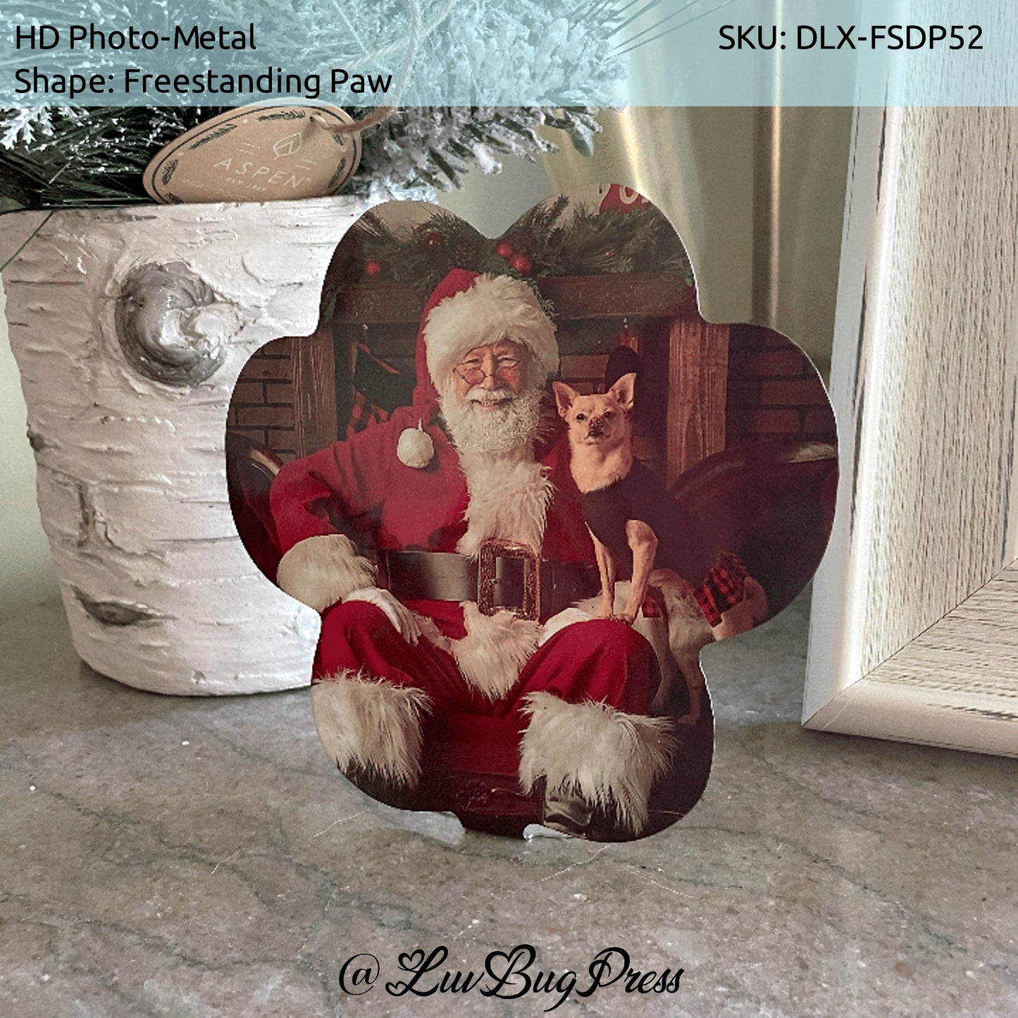 Freestanding Paw Shape Photo-Metal