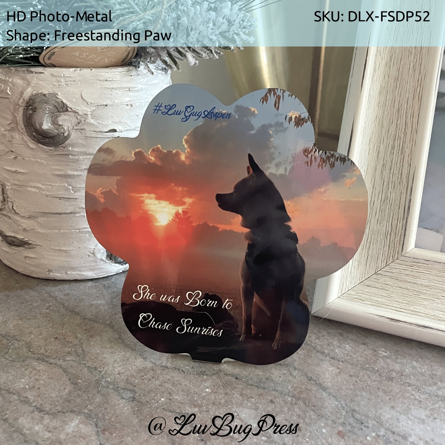 Freestanding Paw Shape Photo-Metal