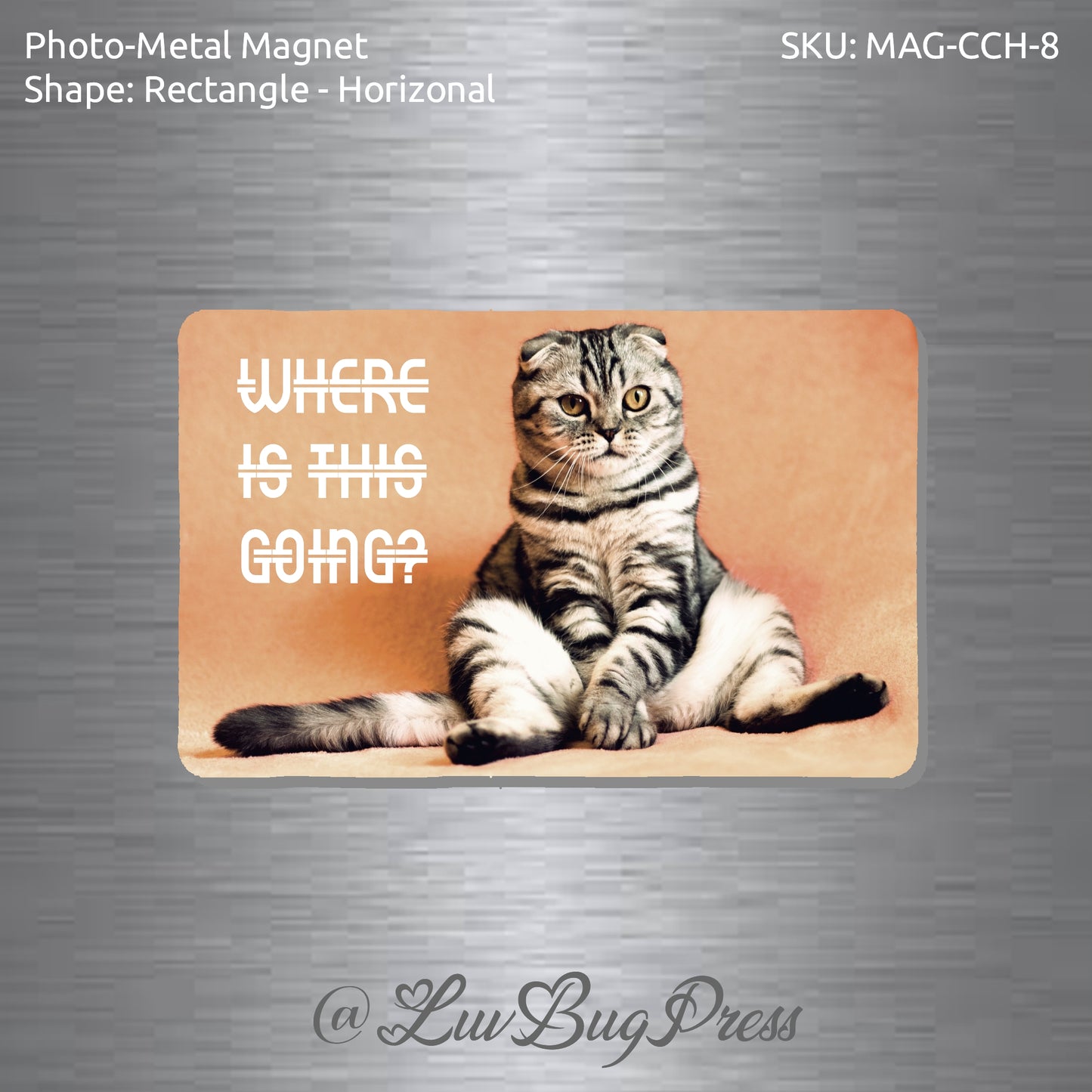 Rectangle - Horizonal Photo-Metal Magnet