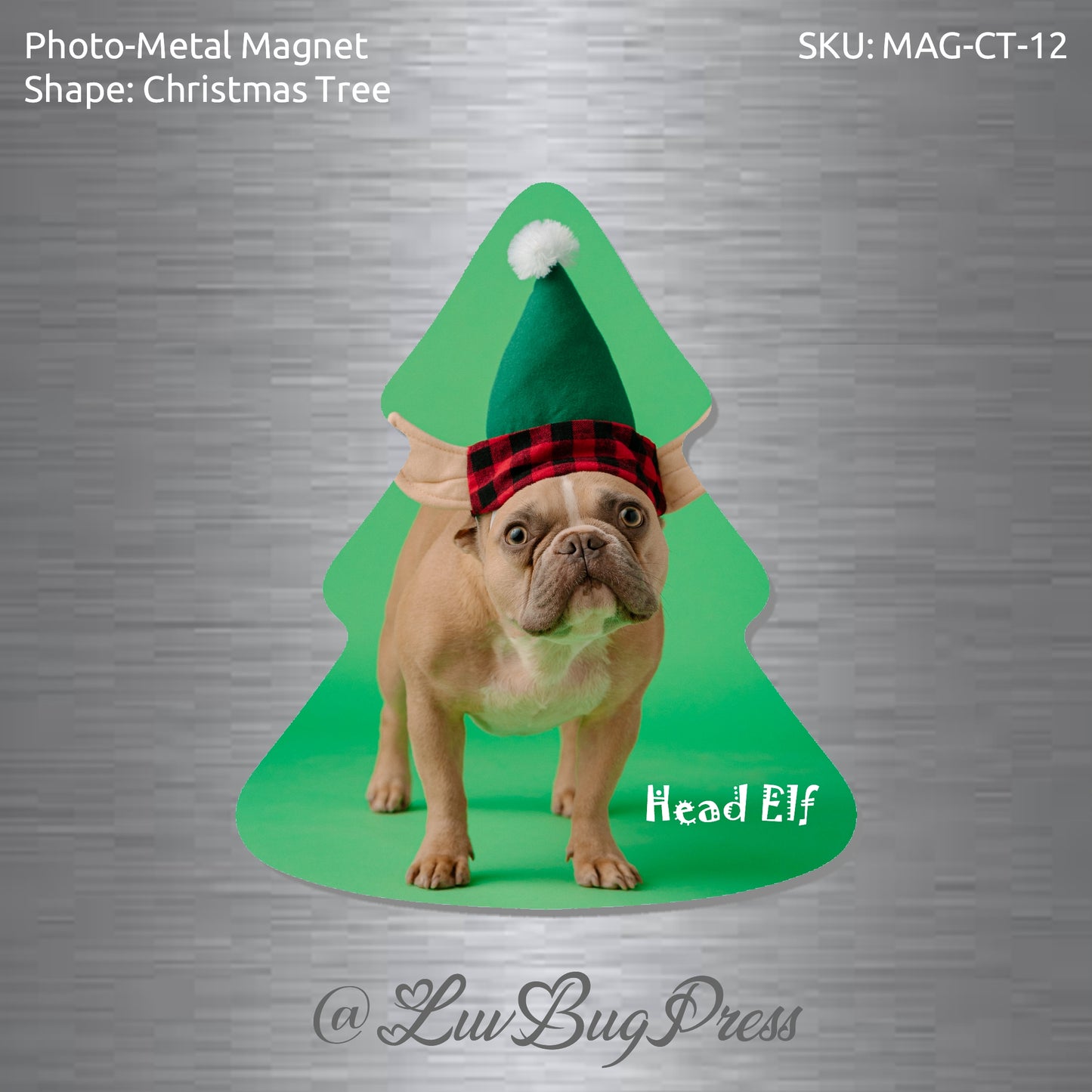 Christmas Tree Photo-Metal Magnet