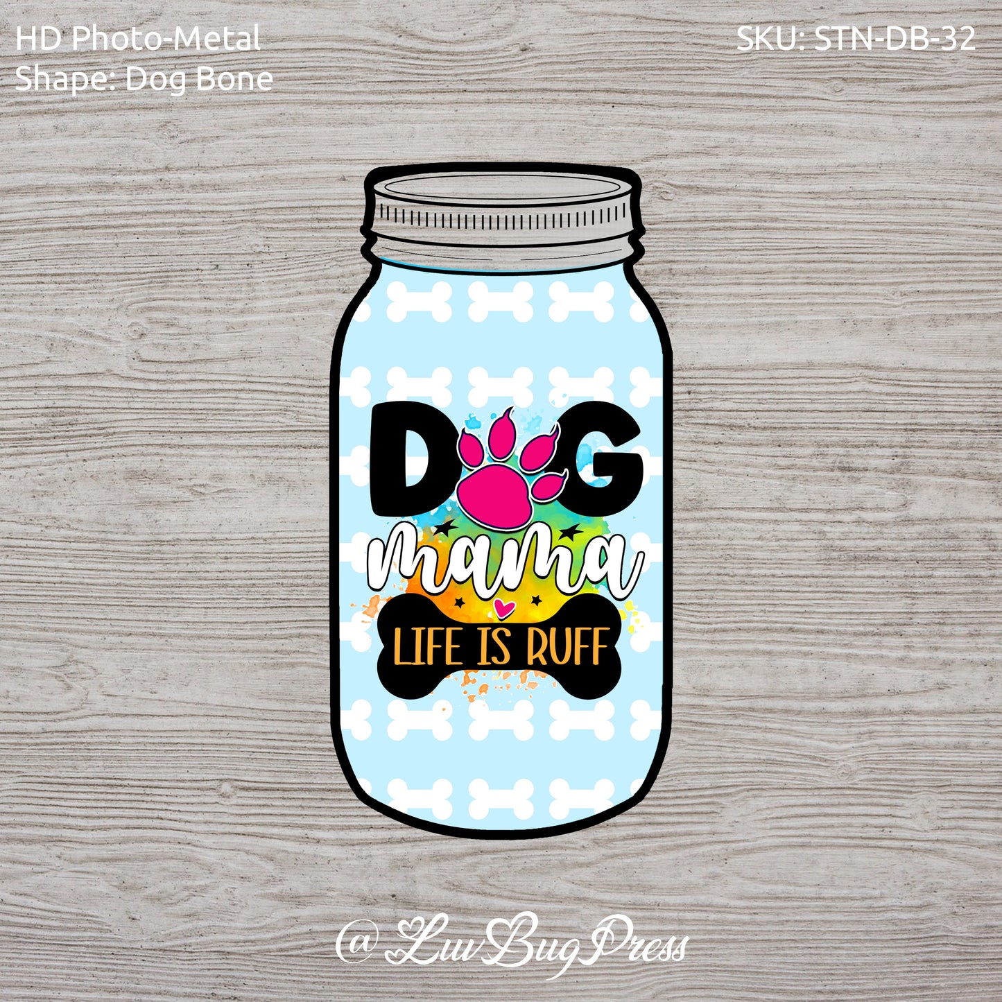 Novelty Photo-Metal Mason Jar