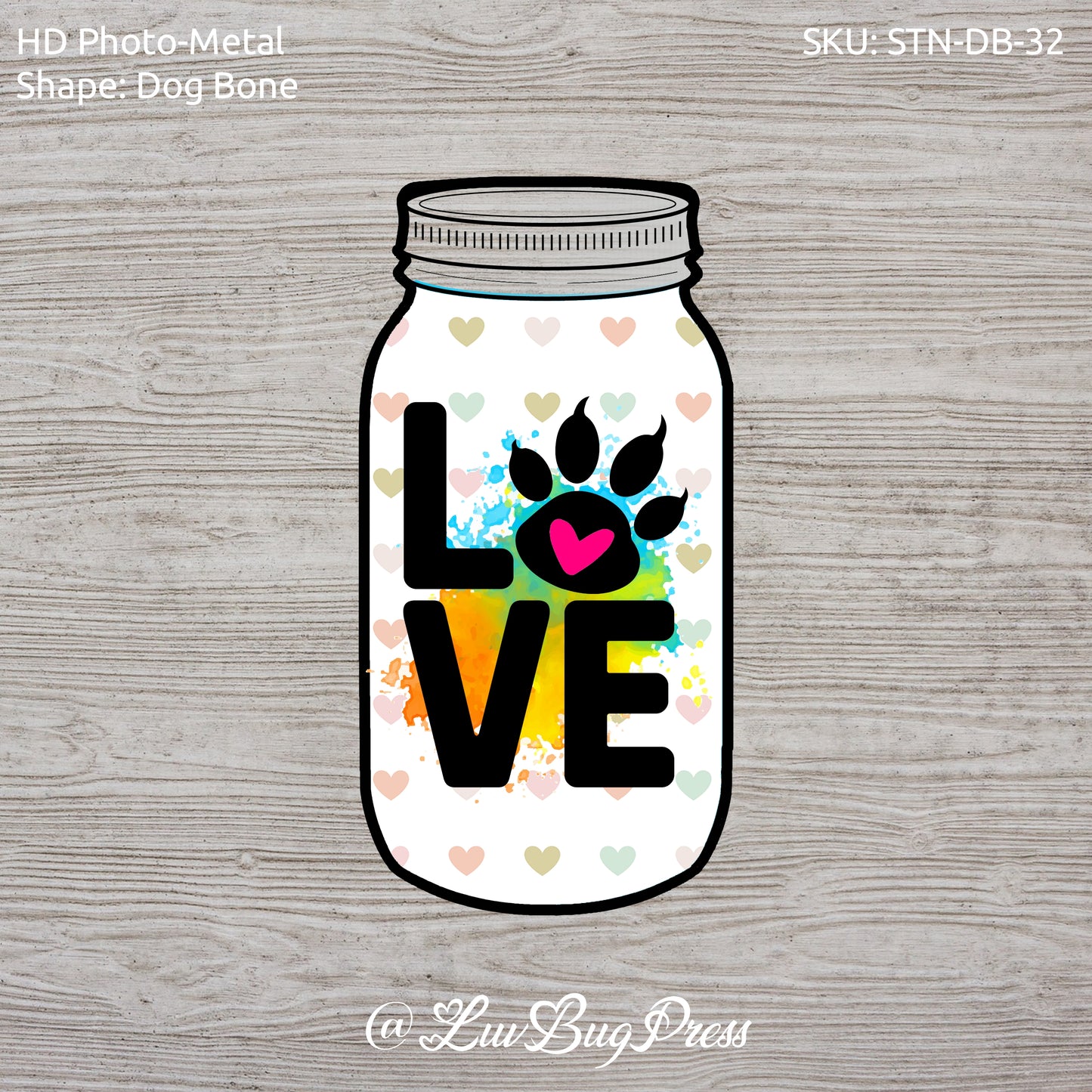 Novelty Photo-Metal Mason Jar