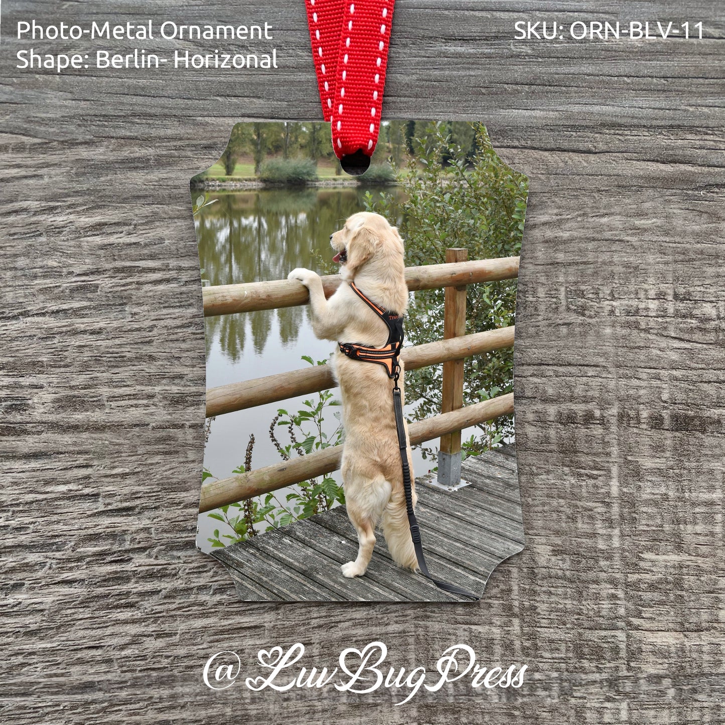 Berlin - Vertical Photo-Metal Ornament