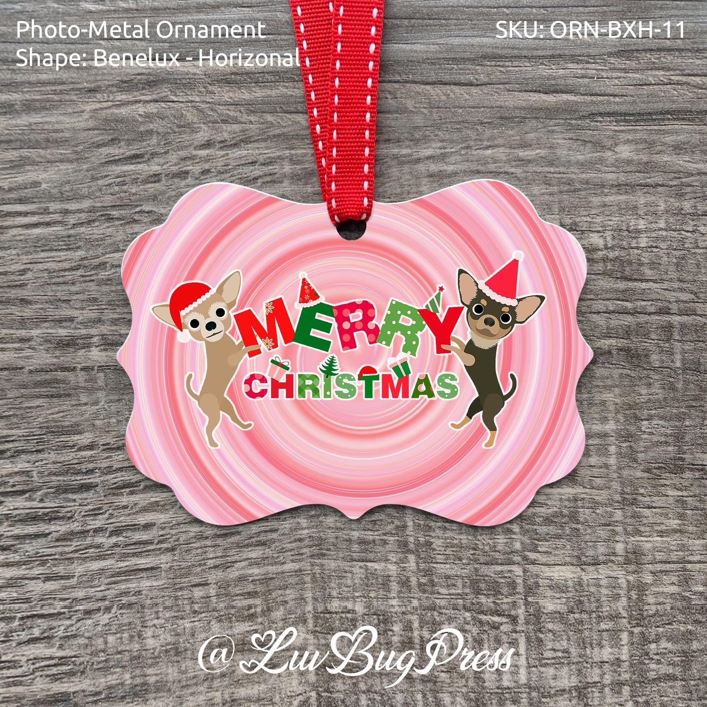 Benelux - Horizonal Photo-Metal Ornament