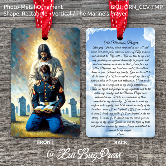 The Marine's Prayer - Photo-Metal Ornament - USMC