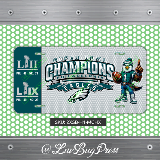 Eagles License Plate: 2 X Super Bowl Champions