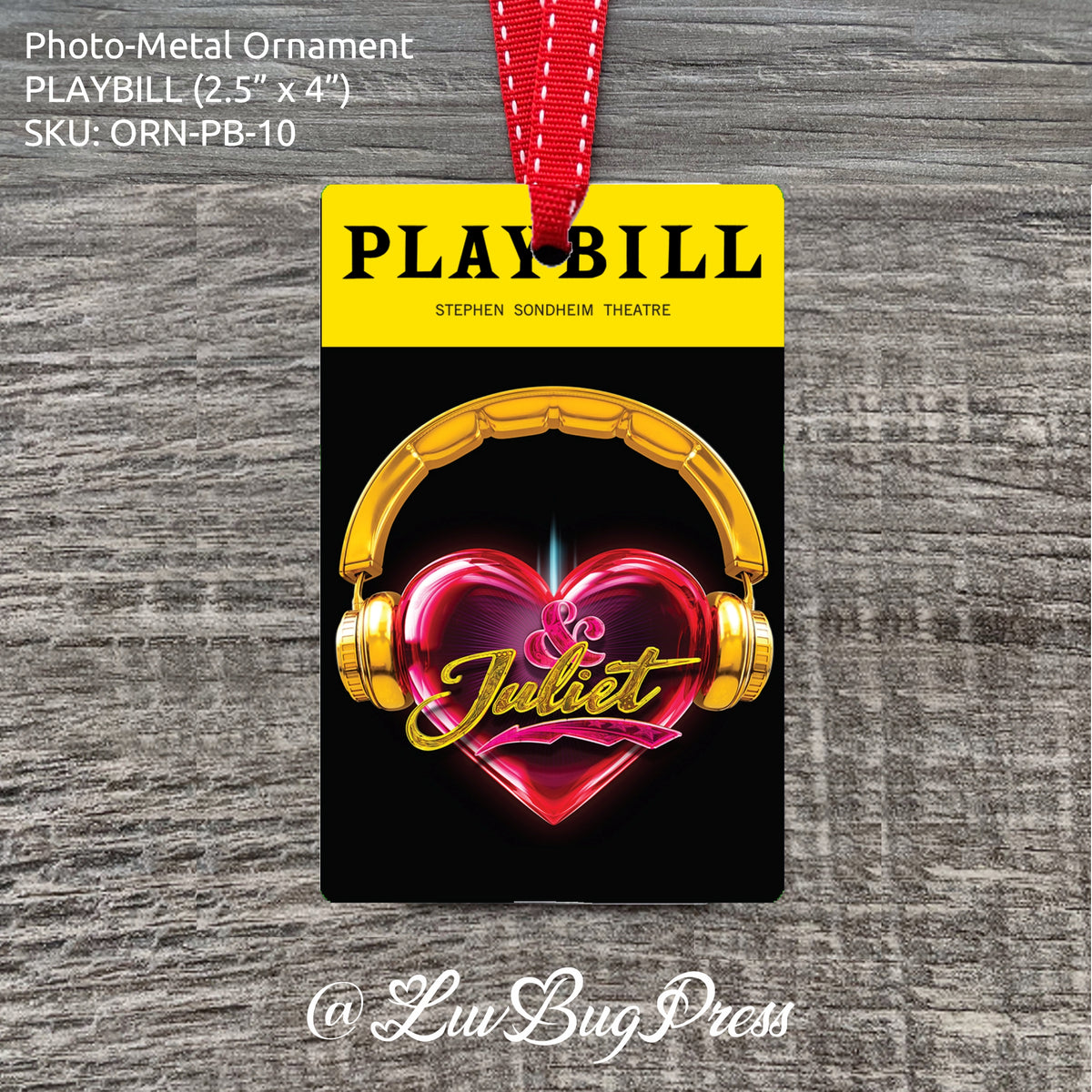 PLAYBILL - Vertical Photo-Metal Ornament