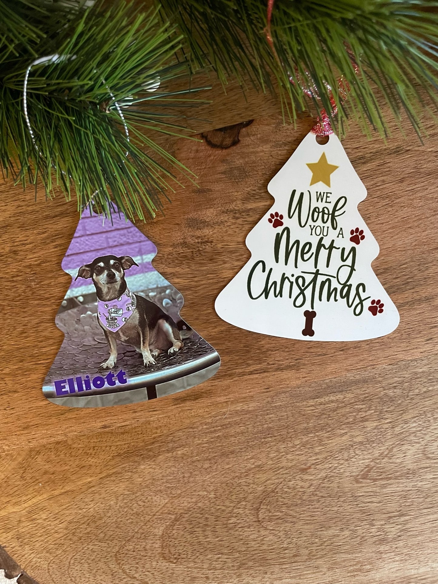 Christmas Tree Photo-Metal Ornament