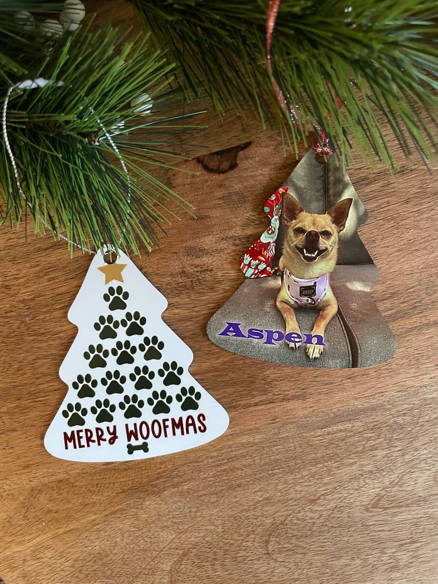 Christmas Tree Photo-Metal Ornament