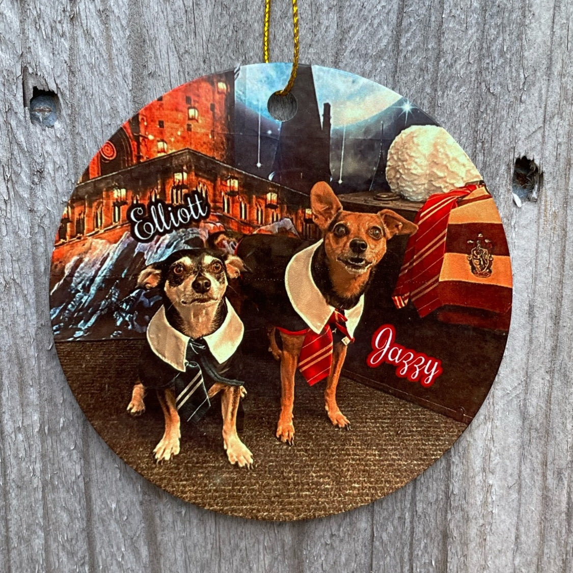 3.5" Circle Photo-Metal Ornament