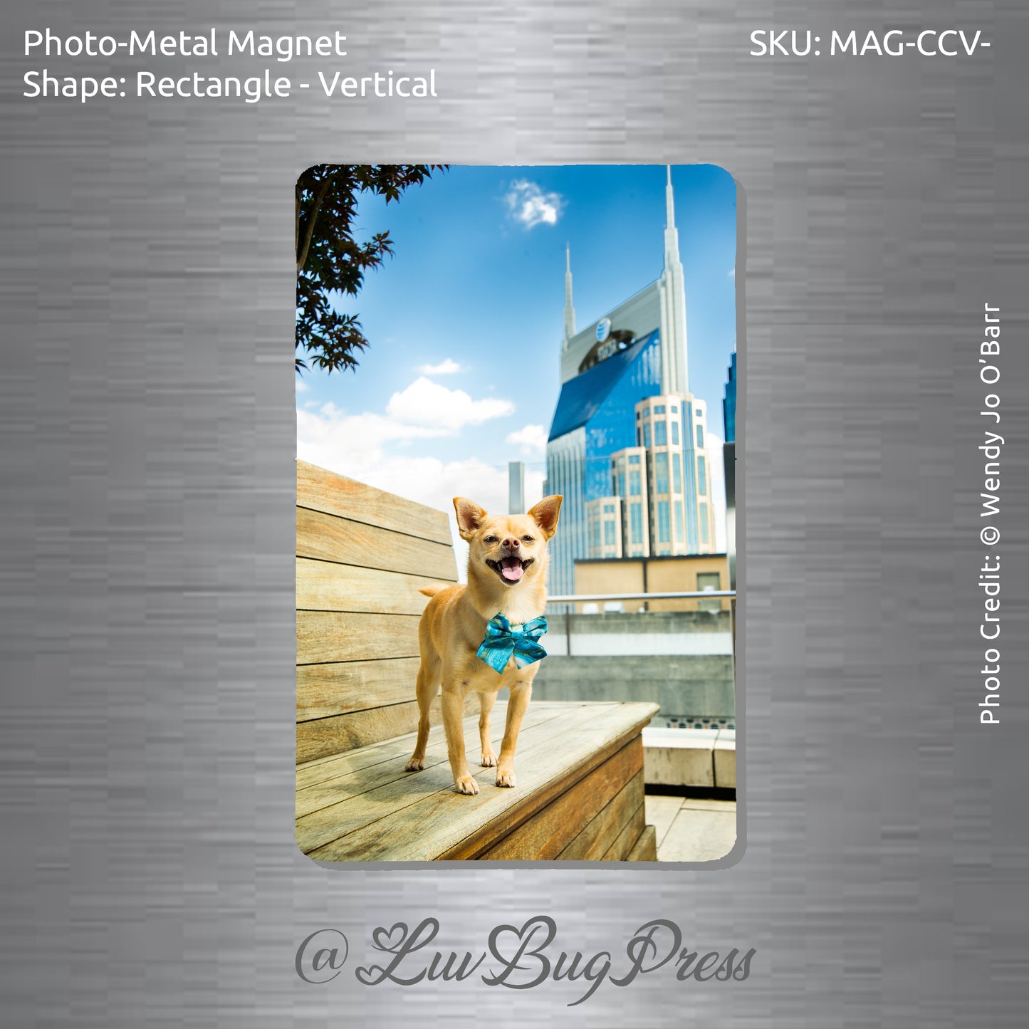 Rectangle - Vertical Photo-Metal Magnet