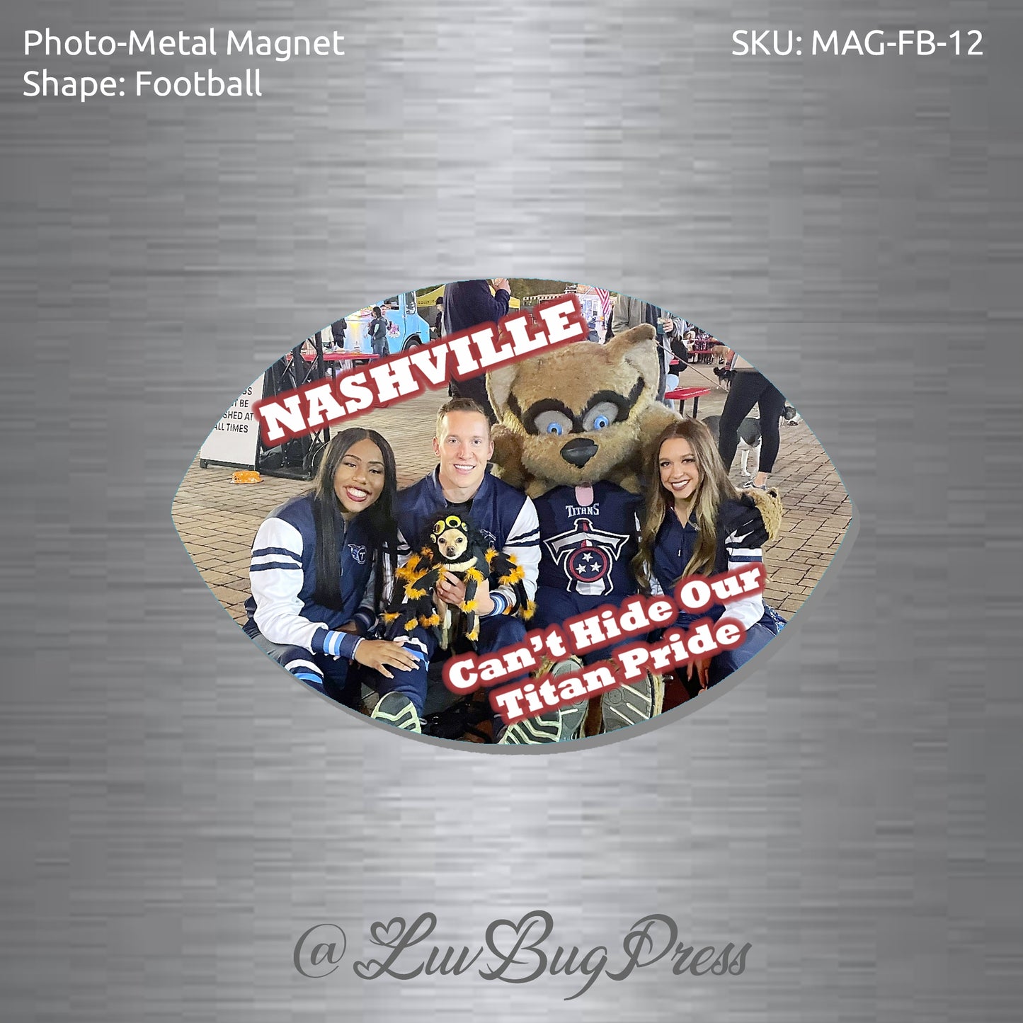 Football Photo-Metal Magnet