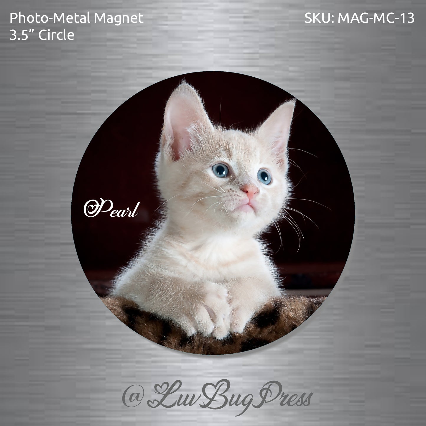 3.5" Circle Photo-Metal Magnet